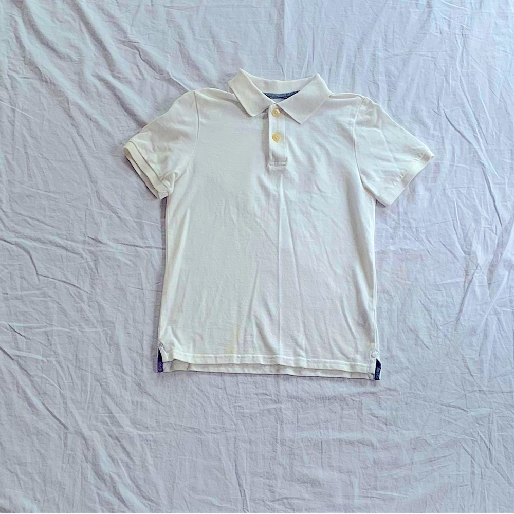 Boys (slightly stained) white polo